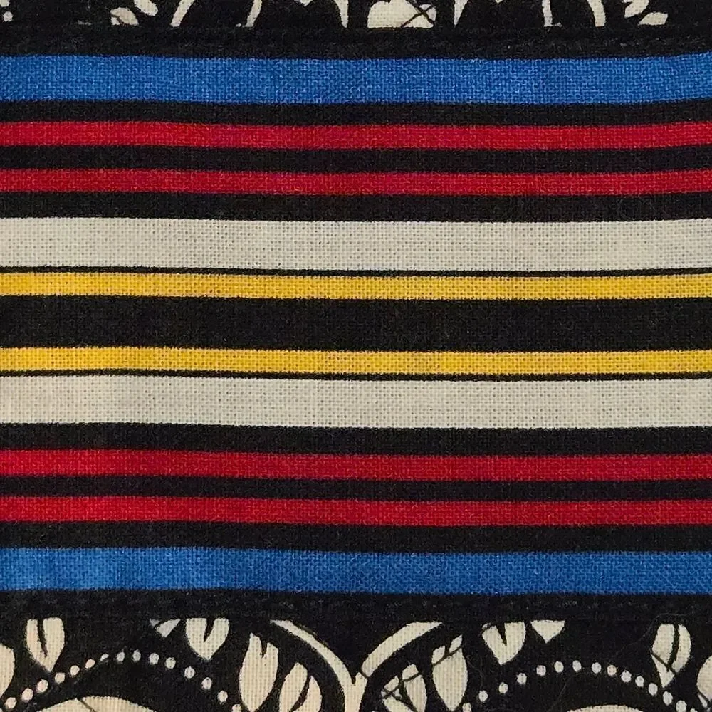 Vera Bradley Barcelona Black Kiss & Make Up Cosmetic Bag Kisslock Retired Travel